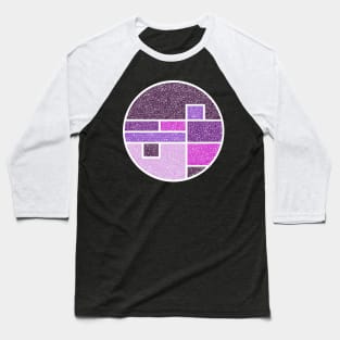 World Of Color Purple Circle Design Baseball T-Shirt